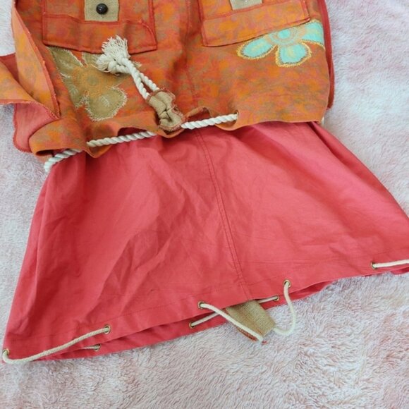 Edge Large Embroidered Bohemian Extendable Bucket Crossbody Bag - Picture 8 of 16